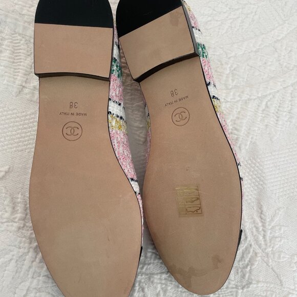 **Chanel Glittered Tweed Ballet Flats** - Picture 6 of 7
